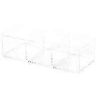 Compactor Jewellery and cosmetics organiser, 3 compartments, clear plastic - Jewelry Case