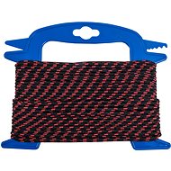 CONNEX PP braided rope 1 strand, 3 mm × 20 m, red/black, winder - Rope