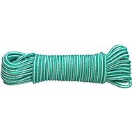 CONNEX PP pletené lano 8pramenné, 4 mm × 20 m, bílá/zelená - Rope