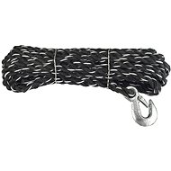 CONNEX PP Multi-purpose coiled rope, 3-strand, 14 mm × 10 m, white/black, hook DY2701351 - Rope