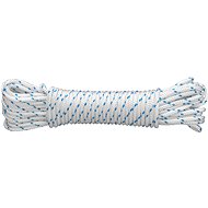 CONNEX PES 16-strand braided, 8 mm × 10 m, white/blue DY2702882 - Rope