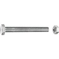 CONNEX Hexagon screw galvanized M10x25 mm with nut, 75 pieces - Screws