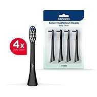 CONCEPT ZK0051 Replacement heads for toothbrushes PERFECT SMILE ZK500x, Daily Clean, 4 pcs, black - Toothbrush Replacement Head