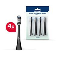 CONCEPT ZK0053 Replacement heads for toothbrushes PERFECT SMILE ZK500x, Soft Clean, 4 pcs, black - Toothbrush Replacement Head