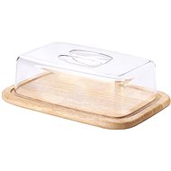 Continenta Rubber Tree Wood Board with Cover 30 x 20 x 8,5cm - Cutting Board