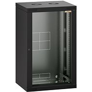 Conteg RQN-18-60/45 - 19" wall-mounted rack 18U, 572 × 450 mm, black - Data Cabinet