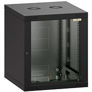 Conteg RQN-12-60/60 - 19" wall-mounted rack 12U, 572 × 600 mm, black - Data Cabinet