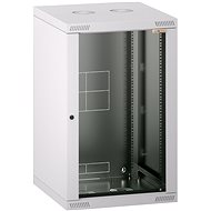 Conteg RQN-18-60/60 - 19" wall-mounted rack 18U, 572 × 600 mm, grey - Data Cabinet
