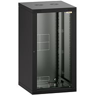 Conteg RQN-21-60/60 - 19" wall-mounted rack 21U, 572 × 600 mm, black - Data Cabinet