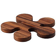 Continenta Flower-shaped coaster, 16 cm, acacia - Pot Holder