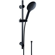 CORNAT Noir shower set with pole 65 cm, shower head 3 nozzles, 125 mm, hose 150 cm, black - Shower Set