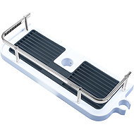 WERKZEYT Shelf for shower rod, incl. handrail, white/chrome - Bathroom Shelf