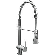 CORNAT Fuerte lever basin mixer with shower, spring, stainless steel, gastro - Tap