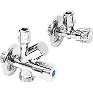CORNAT Valve set, corner and two-way, 1/2", chrome - Kit