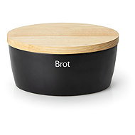 Continenta Bread Bin, Black, 27 × 20 × 13.5 cm - Storage Jar
