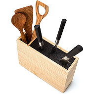 Continenta Knife block with flexi insert and utensil compartment - Knife Block