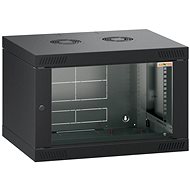 Conteg RQN-06-60/45 - 19" 6U wall-mounted rack, 572 × 450 mm, black - Data Cabinet