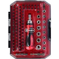 CONNEX Set of nuts and bits with ratchet screwdriver, 89 pieces - Bit Set