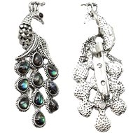 Coolkousky Pin with pearl peacock - Brooch