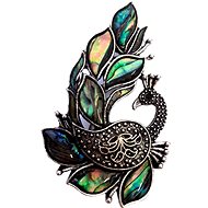 Coolkousky Pin with pearl coloured peacock - Brooch