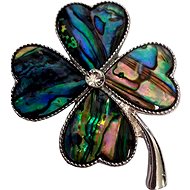 Coolkousky Pin with pearl four-leaf clover - Brooch