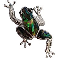 Coolkousky Pin with pearl frog - Brooch
