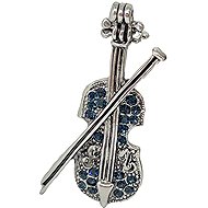 Coolkousky Brooch violin with rhinestones - Brooch