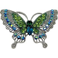 Coolkousky Butterfly brooch teal - Brooch