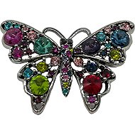 Coolkousky Butterfly brooch with coloured rhinestones - Brooch