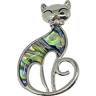 Coolkousky Silver cat brooch - Brooch