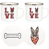 Coolkousky Set 2× tin plate, double saucer Shepherd - Mug