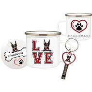 Coolkousky Set tin can, coaster, pendant Doberman - Mug