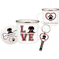 Coolkousky Set tin can, coaster, pendant Dachshund - Mug