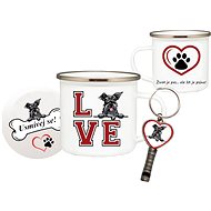 Coolkousky Set tin plate, coaster, pendant Schnauzer - Mug