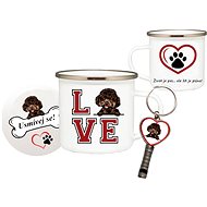 Coolkousky Set tin can, coaster, pendant Poodle - Mug