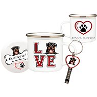 Coolkousky Set tin can, coaster, pendant Rottweiler - Mug
