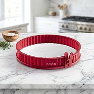 COOX Mini Quiche mould with porcelain base diameter 26 cm, red - Baking Mould