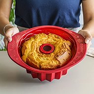 COOX Silicone cake mould with gripping rim diameter 24 cm, red - Baking Mould