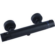 CORNAT Noir Round shower mixer, thermostatic, black - Tap