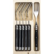 Lou Laguiole MONTARGO Premium Line Steak Forks Black, 6 pcs - Cutlery Set