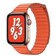 COTEetCI Loop Band Leather Magnetic Strap for Apple Watch 38 / 40 / 41 mm Orange - Watch Strap