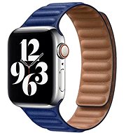 COTEetCI Double Suction Leather Strap for Apple Watch 42 / 44 / 45 mm Dark Blue - Watch Strap