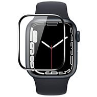 COTEetCI 4D Üveg teljes felületű ragasztással és fekete szegéllyel Apple Watch 7-hez 45 mm - Üvegfólia