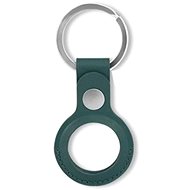 COTEetCI Anti-theft Leather Case for Apple AirTag, Green - AirTag Key Ring