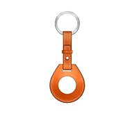 COTEetCI H-series Leather Key Case for Apple AirTag, Orange - AirTag Key Ring