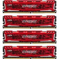 Döntő 64 gigabyte DDR4 2400 MHz órajelű Ballistix Sport LT CL16 Dual Ranked piros - RAM memória