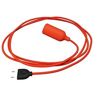 Creative Cables silicone socket lamp with switch Snake orange - Table Lamp