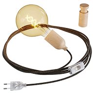 Creative Cables Wall Socket Lamp with Switch Snake Wood Light Wood - Table Lamp