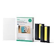Cricut StickerPix Print & Cut Sticker Sheets 10 × 18 cm (72) (White), Incl. Ink Refills (2) - Label Printer