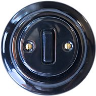CeramicHomeCZ Porcelain switch type 6 complete black - Light Switch